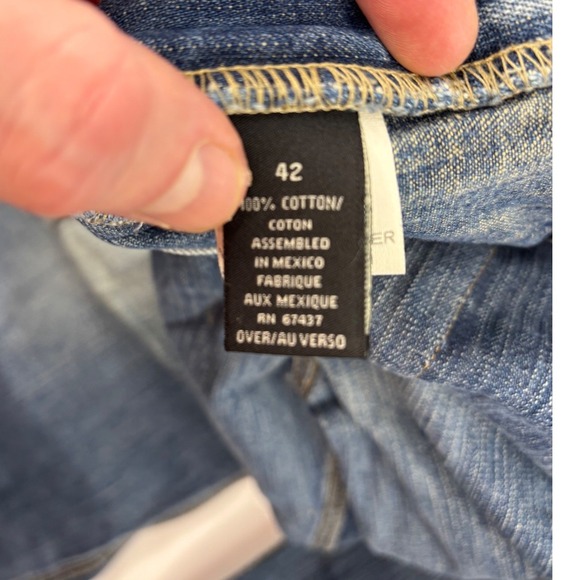 Ralph Lauren Polo Co Jeans Mens 42x32 Blue Wyatt Carpenter Loose Baggy Faded Y2K - Picture 13 of 14